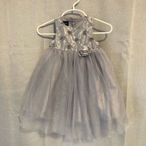 Baby Girl Silver Holiday Dress